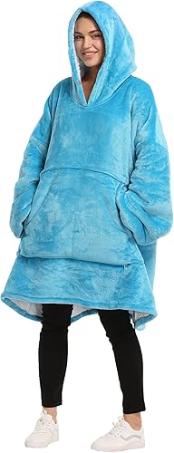 Miniatura 2 de Catalonia Manta con capucha sobredimensionada con diseño de gato, súper suave, cálida, cómoda, con bolsillo frontal grande, para adultos, hombres,