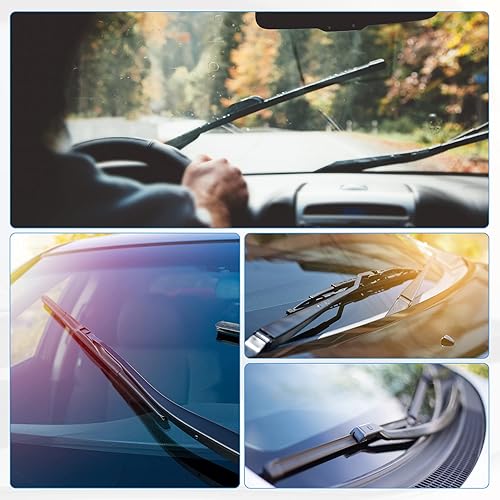 Miniatura 3 de ACROPIX Limpiaparabrisas universales de 14 pulgadas, 0.236 x 0.417 in, tiras de inserción sin hueso, color negro, paquete de 4