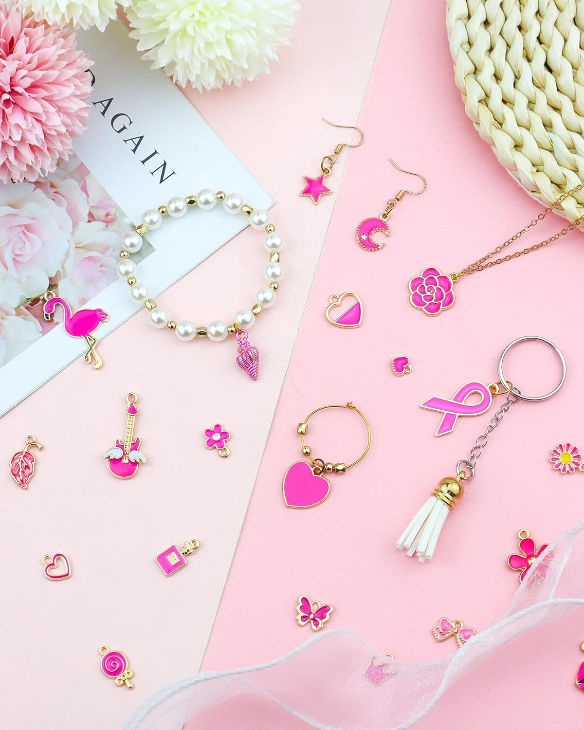 30 Pcs Assorted Gold Plated Enamel Charms Pendants Earring Pendants Charms for Necklace Bracelet Jewelry Making and Crafting - Image 6