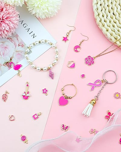 Miniatura 6 de YETOOME 30 dijes esmaltados chapados en oro surtidos, colgantes, colgantes para collares, pulseras, joyería y manualidades, Acero aleado, No es una