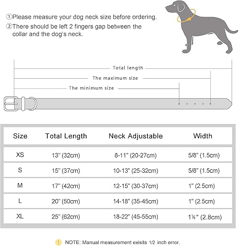 Miniatura 3 de Didog - Collar de cuero para perro con grabado personalizable para perros pequeños medianos y grandes Blue, Blue Set, Hot Pink, Hot Pink Set, Pink,