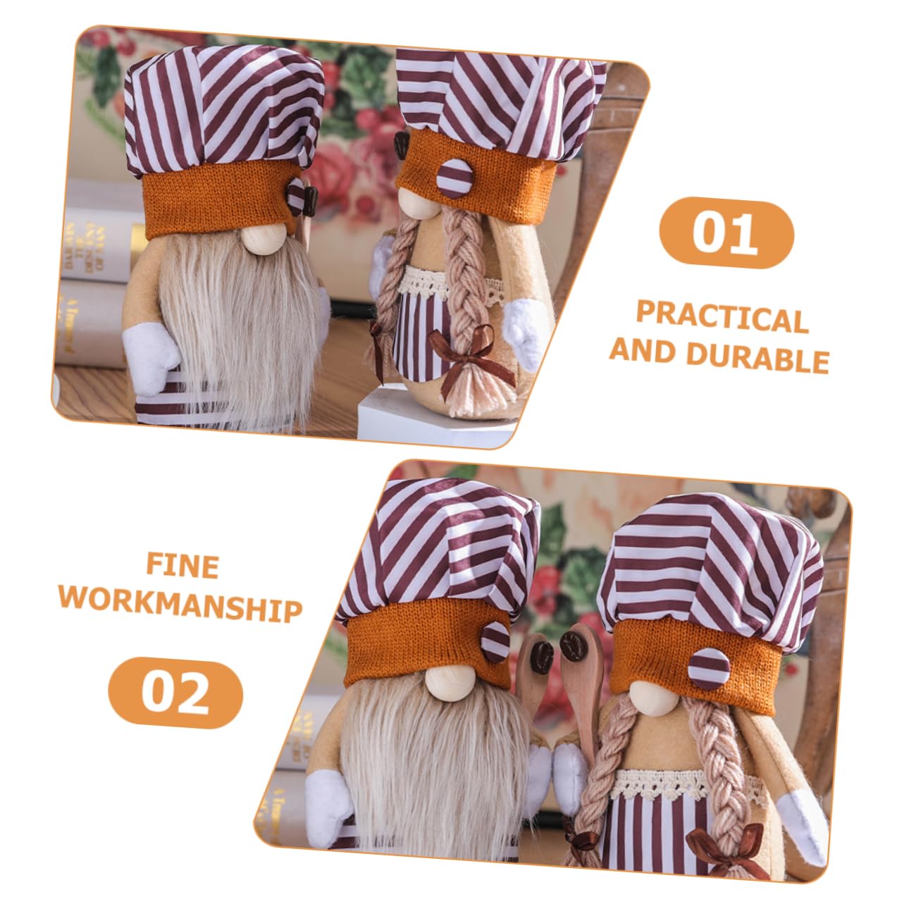MAGICLULU 2 Pezzi Del Decorativi Doll per Decorazione Festiva e Atmosfera Accogliente per Caffetterie e Cucine
