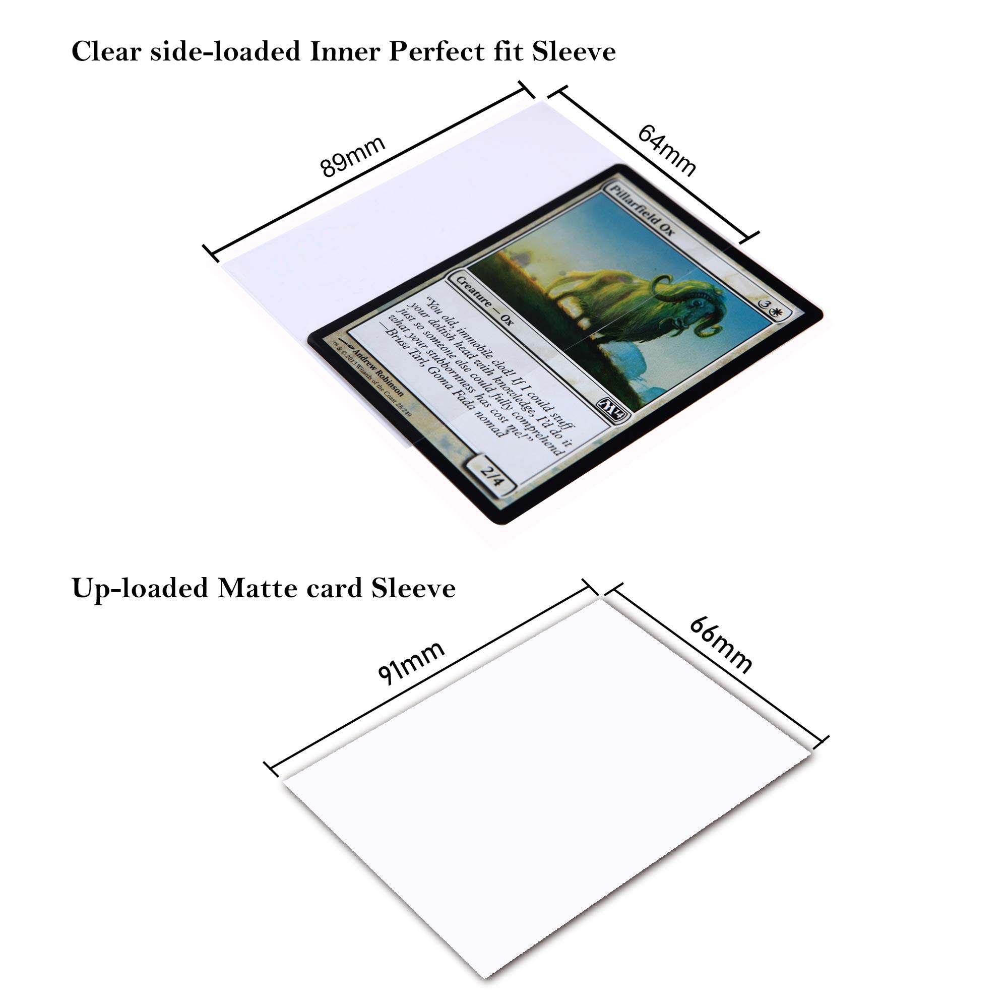 zoopin card sleeves Amazon.com: Zoopin- 400PCS Side -Loading Perfect Size Inner Soft Sleeve (4 Pack ,100pcs/PACK),Clear,64x89mm : Toys & Games Game not included Zoopin Double Matte Card Sleeves,Green,