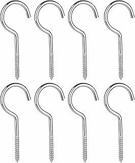 8 Large Screw Eye Utility Hooks 3-1/2