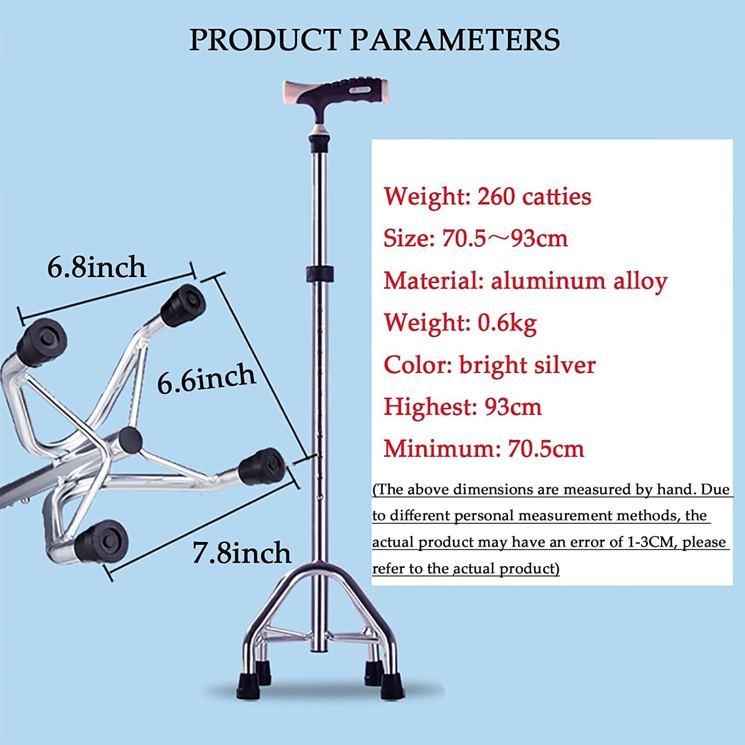 PAASHE Muletas de Aluminio con Bastones Led, muletas Ligeras y prácticas, Bastones Ajustables para Caminar, bastón Ligero para Caminar