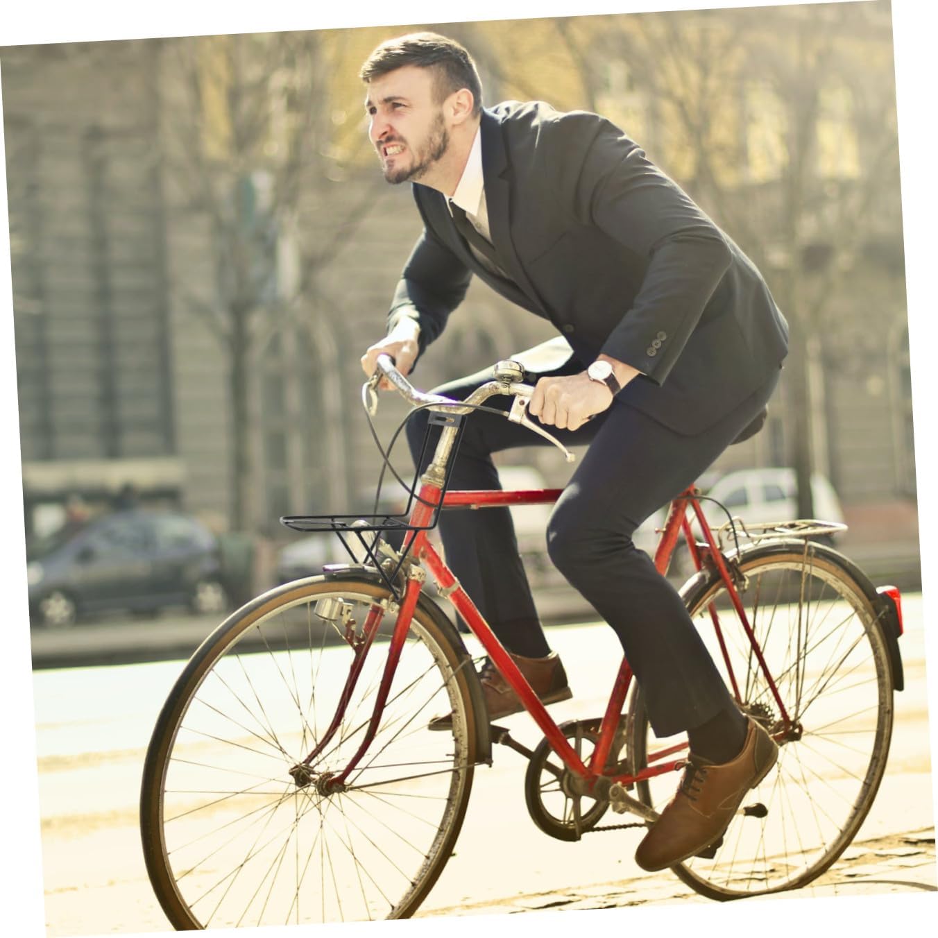 2pcs Bike Cargo Racks Bike Accessories Front Holder Front Bag Stand Supplies