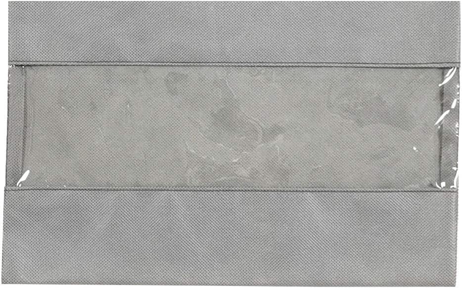 8 PCS 11.8"x17.3" Non-Woven Dustproof Drawstring Bag Travel Shoe Bags Dust Cover Pouch Bag Storage with Visual Window for Handbags Purses Shoes (GREY) - Image 5