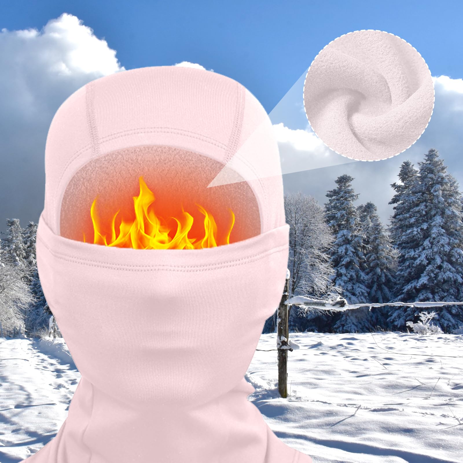 Kominiarka narciarska, kominiarka narciarska, dla mężczyzn/kobiet, dzieci, na zimę, jesień, wiatroszczelna kominiarka motocyklowa na narty, snowboard, rower, Rosa, L-4XL