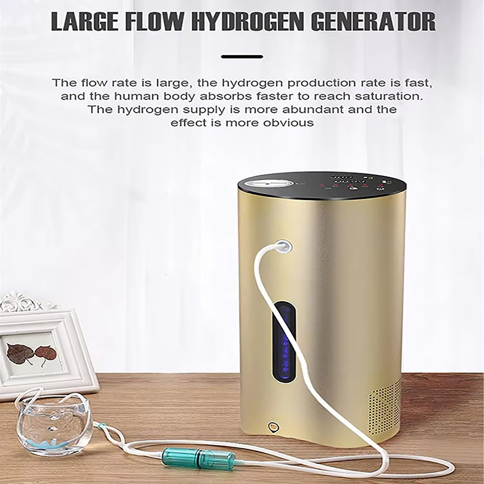 Máquina de inhalación de hidrógeno, generador H2 de doble puerto de alta pureza, ionizador de agua SPE para uso diario
