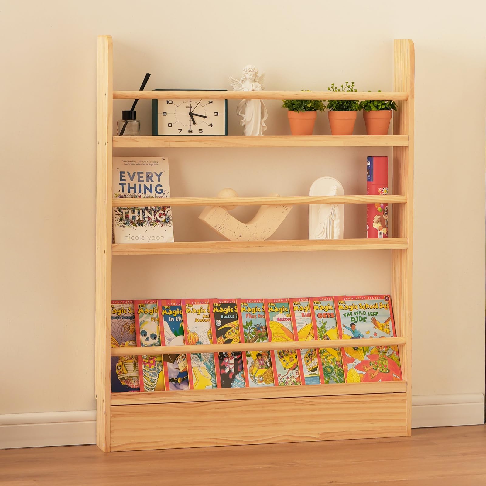 Photo 1 of Baveke 3 Tier Shelves Behind The Door Book Shelf Storage, Solid Wood Bookcase Space- Saving, Wall Mount Bookshelf for Bedroom, Living Room?FSC-Certified Wood?