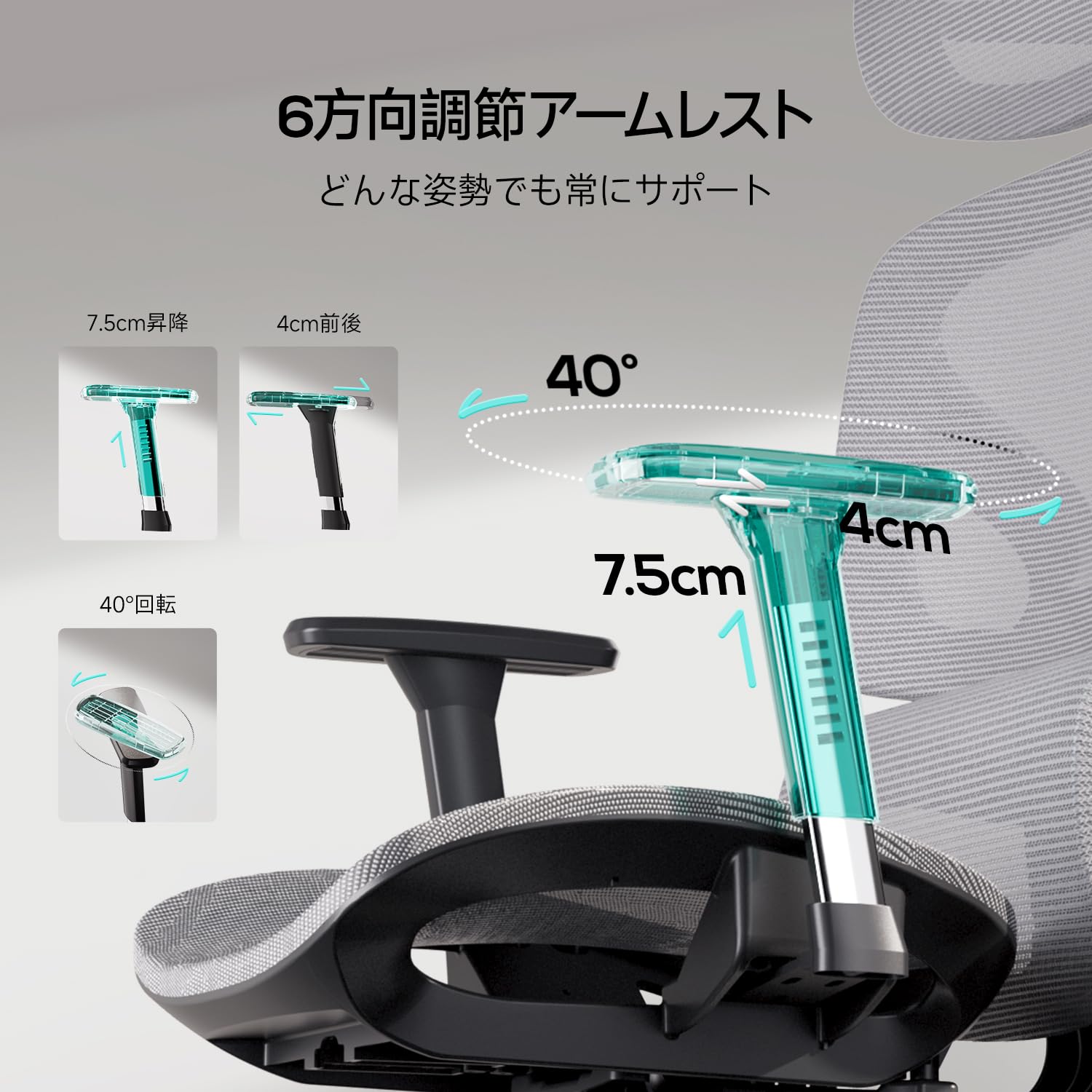 Amazon.co.jp: Hbada E203 オフィスチェア デスクチェア 椅子 