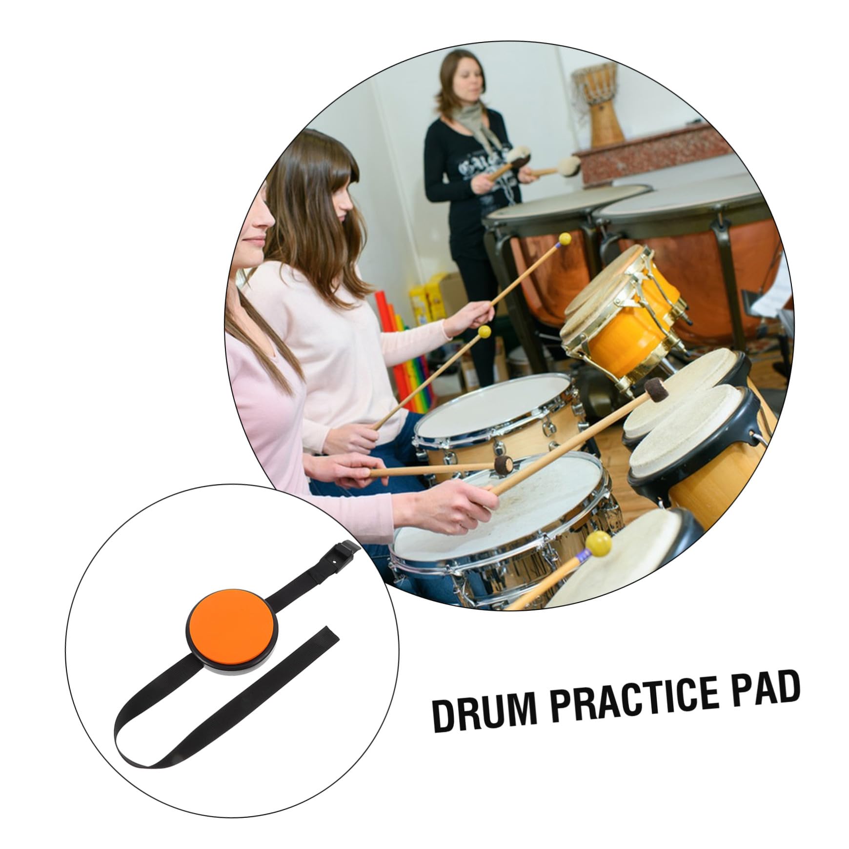 Almohadilla de Práctica para de Silicona Portátil Duradera y Silenciosa Pad para Pierna para Bateristas y Reducción de Ruido Entrenamientos