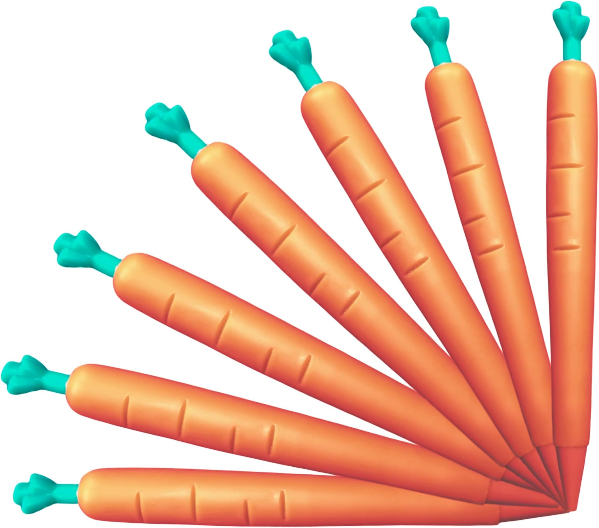 Twin Blaze Carrot Shaped Stylus Mechanical Pencil | Compact Size Vegetable Clutch Pencil & Built-In Eraser on Top | Hard Black Silicone 0.7mm Lead Pencil | Pencils for Kids | Return Gifts (Pack of 6)
