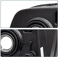 Vista 6 de Juego de faros delanteros para Ford Mustang 2005-2009 para el lado del pasajero y del conductor (carcasa cromada con reflector transparente)