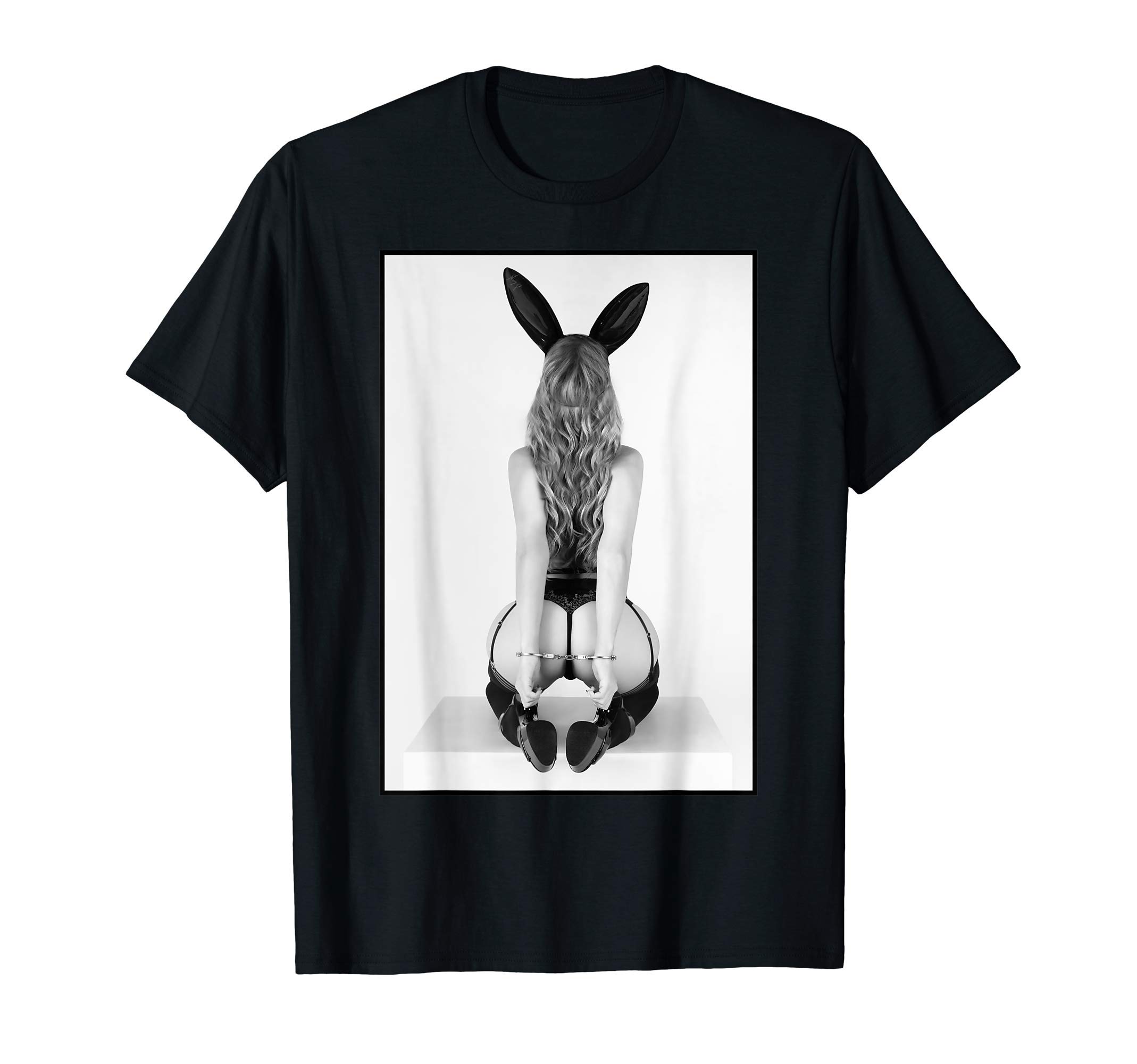 T-Shirt with Girl On It - BDSM - DDLG - Bunny in Handcuffs T-Shirt