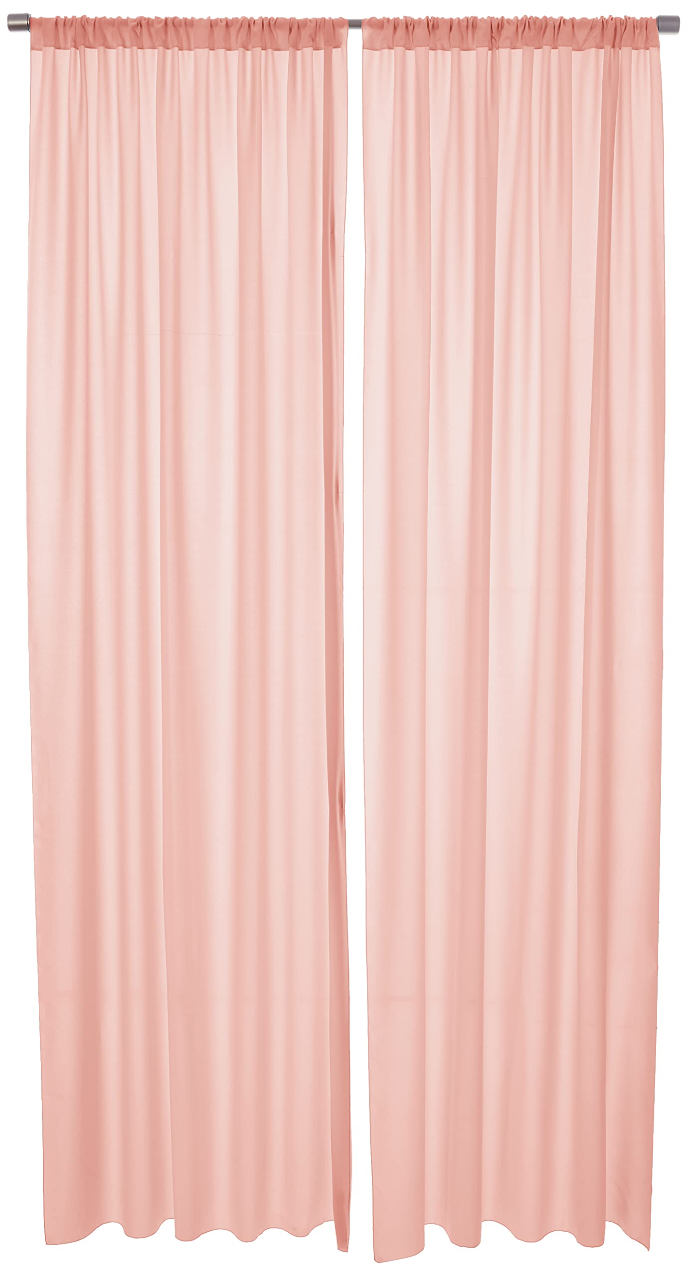 AK TRADING CO. Polyester Backdrop Drapes Curtains Panels with Rod Pockets - Wedding Ceremony Party Home Window Decorations - Peach, 5 ft x 10 ft