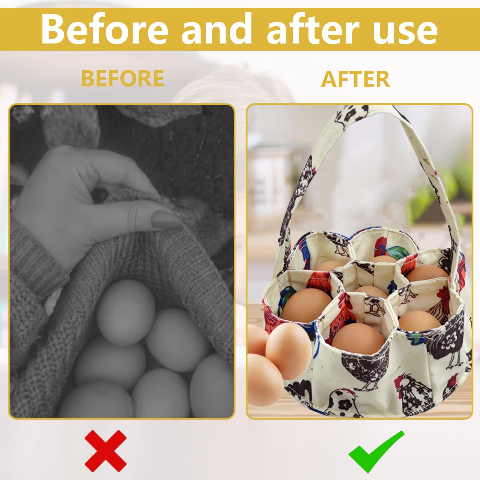 Cestino Per Uova, Mini Sacchetti Per Raccogliere Uova, Contenitore Per