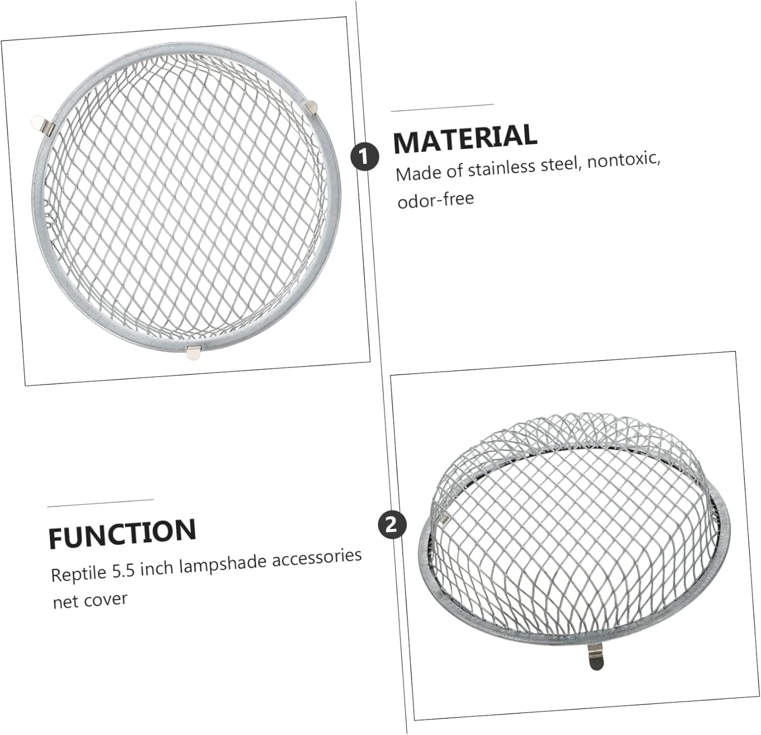 FOMIYES 3pcs Reptile Heating Lamp Mesh Cover Scalding Shade for Lizard Turtle and Snake Habitats and Easy to Install Lamp Shade Accessory