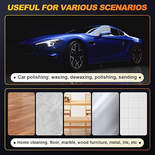 Miniatura 7 de Pulidor de búfer inalámbrico  Pulidor de coche de 6 pulgadas con 2 baterías de litio de 21 V 2000 mAh y 13 accesorios, pulidor de coche 6