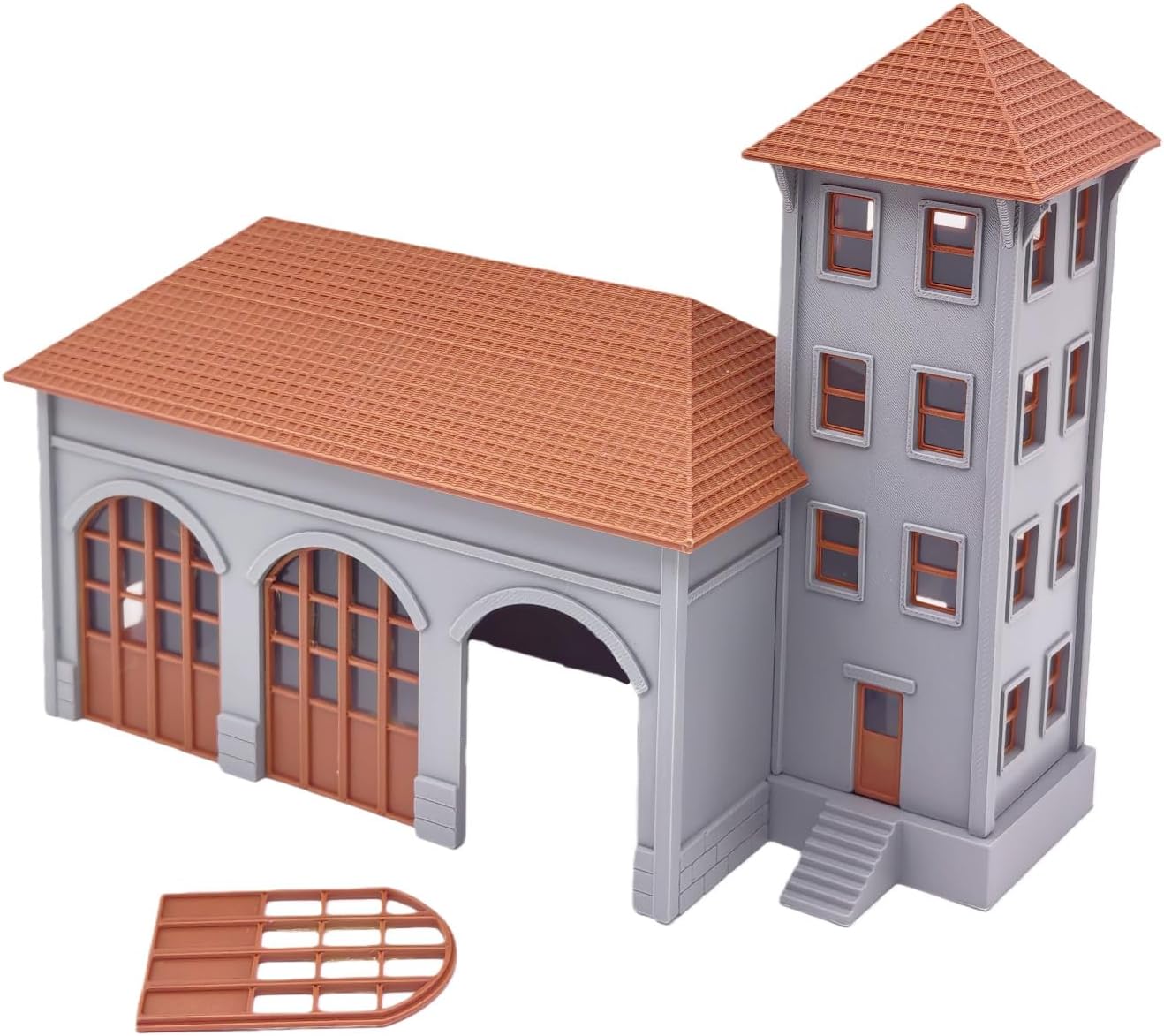 Outland Models Miniatures Classic Fire Station 1:87 HO Scale