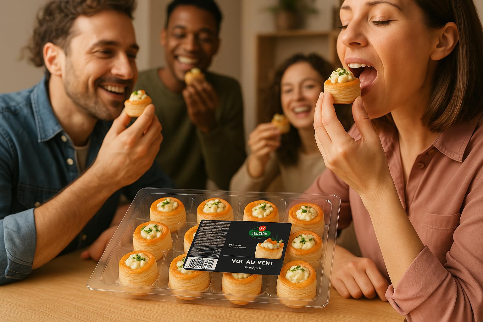 Vol au Vent a Scelta tra Classici 150g, Alberello 68g o Stellina 52g, Pasta Sfoglia Croccante e Dorata, Perfetti per Antipasti, Finger Food e Buffet delle Feste (Classici 150g (12 pz))
