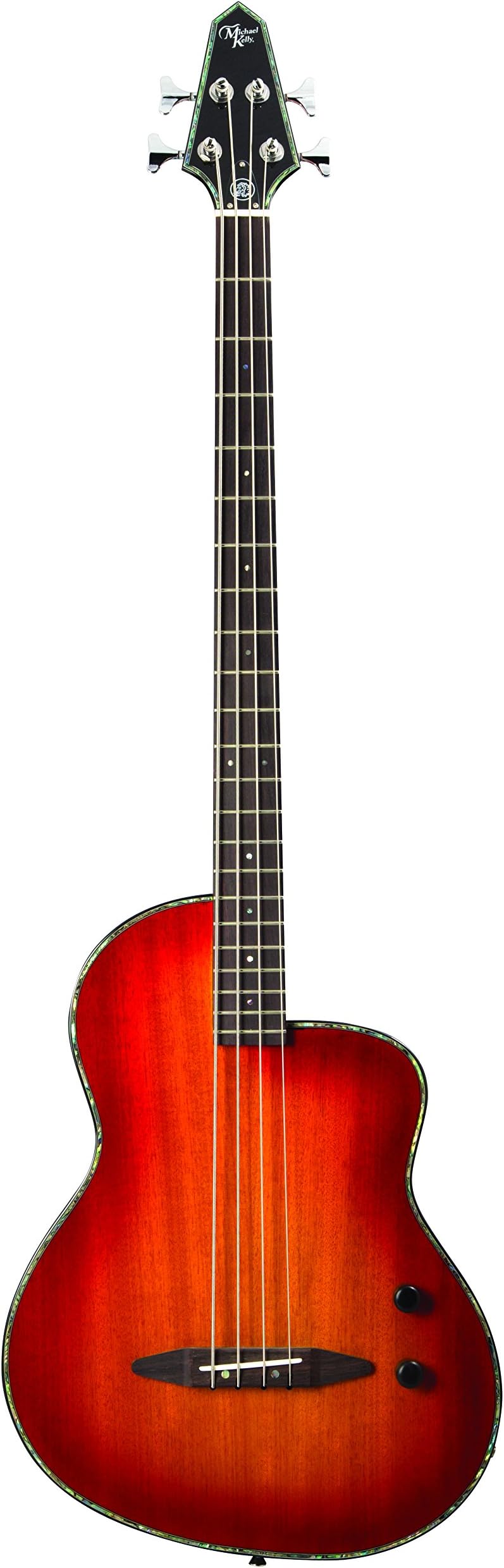 Michael Kelly MKB4SB 4-String Acoustic-Electric Bass Guitar, High Gloss Sunburst