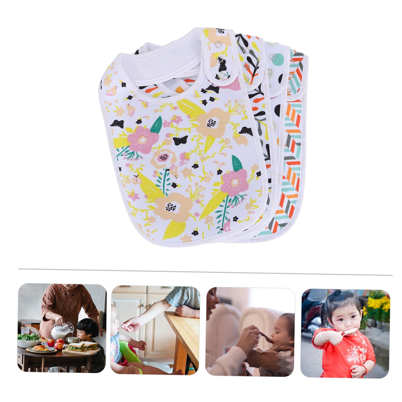 UPKOCH 8piezas Baberos De Algodón Para Bebés De Bandana Toallas Absorbentes Para Bebés y Perfectos y Eructa y Transpirables