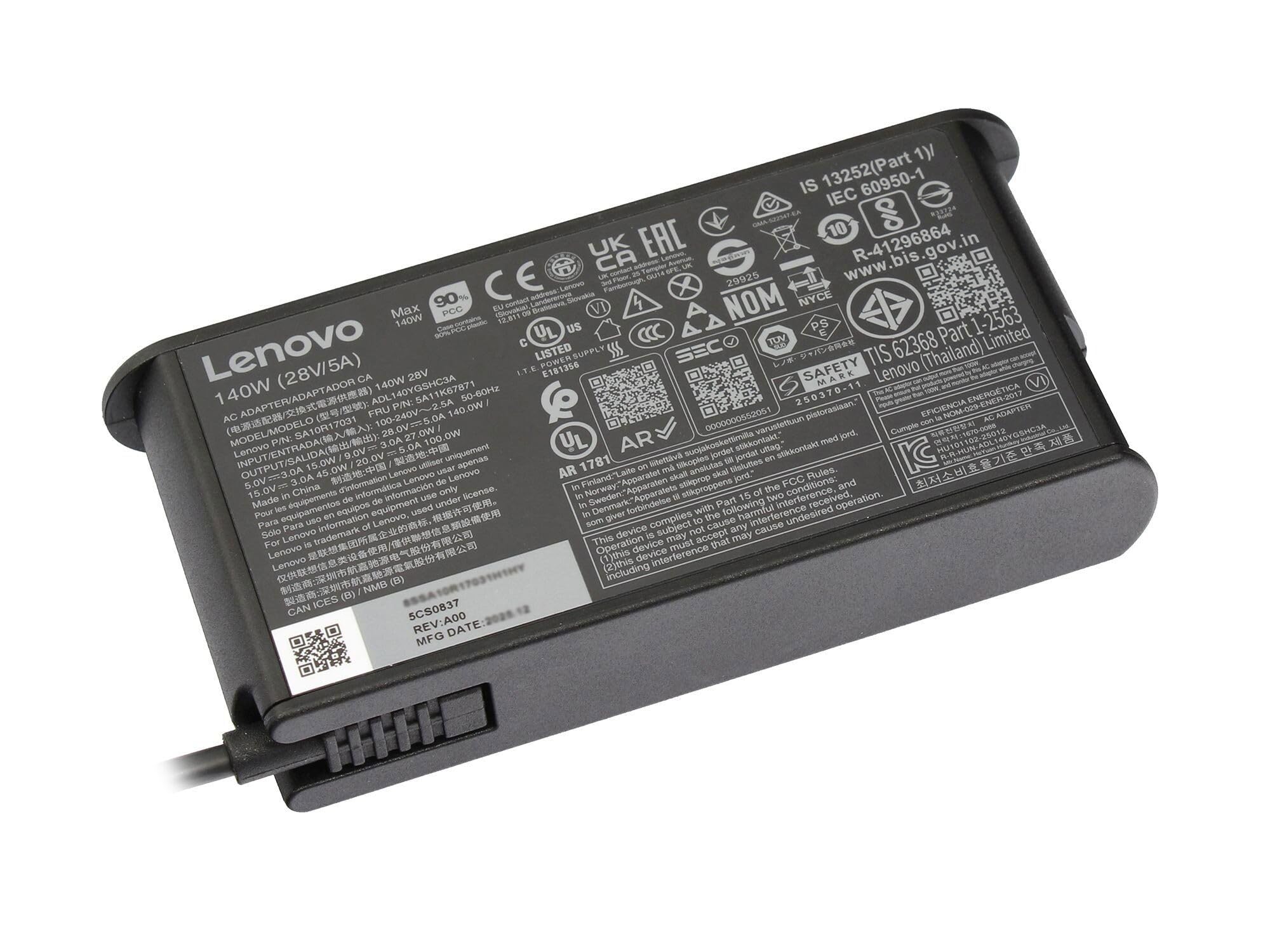 Lenovo 5A11K67871 originale USB-C GaN-alimentatore 140 watt