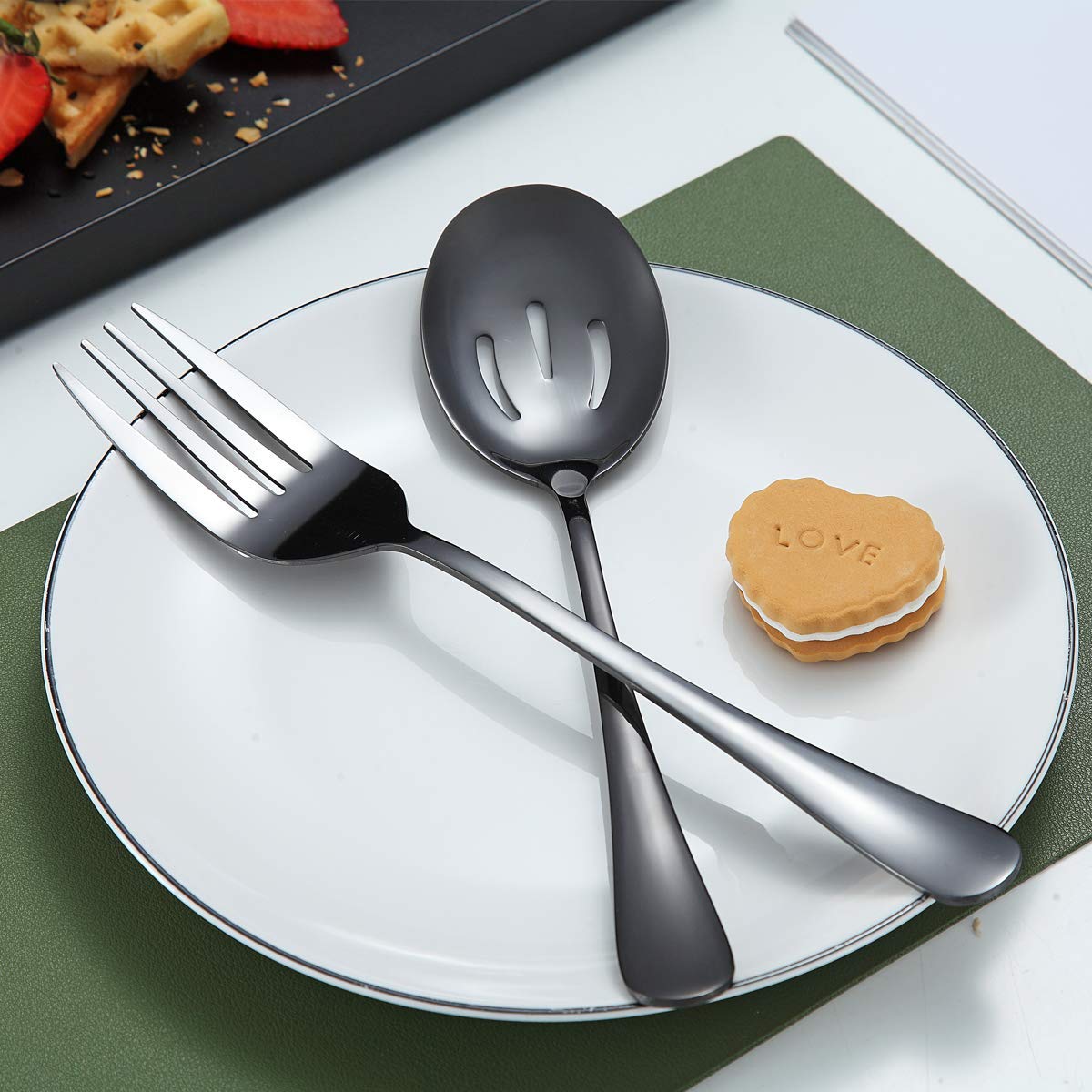 Set Posate Da Servizio Kyraton 10 Pezzi - Cucchiai, Forchetta, Paletta E Coltelli - Foto 11