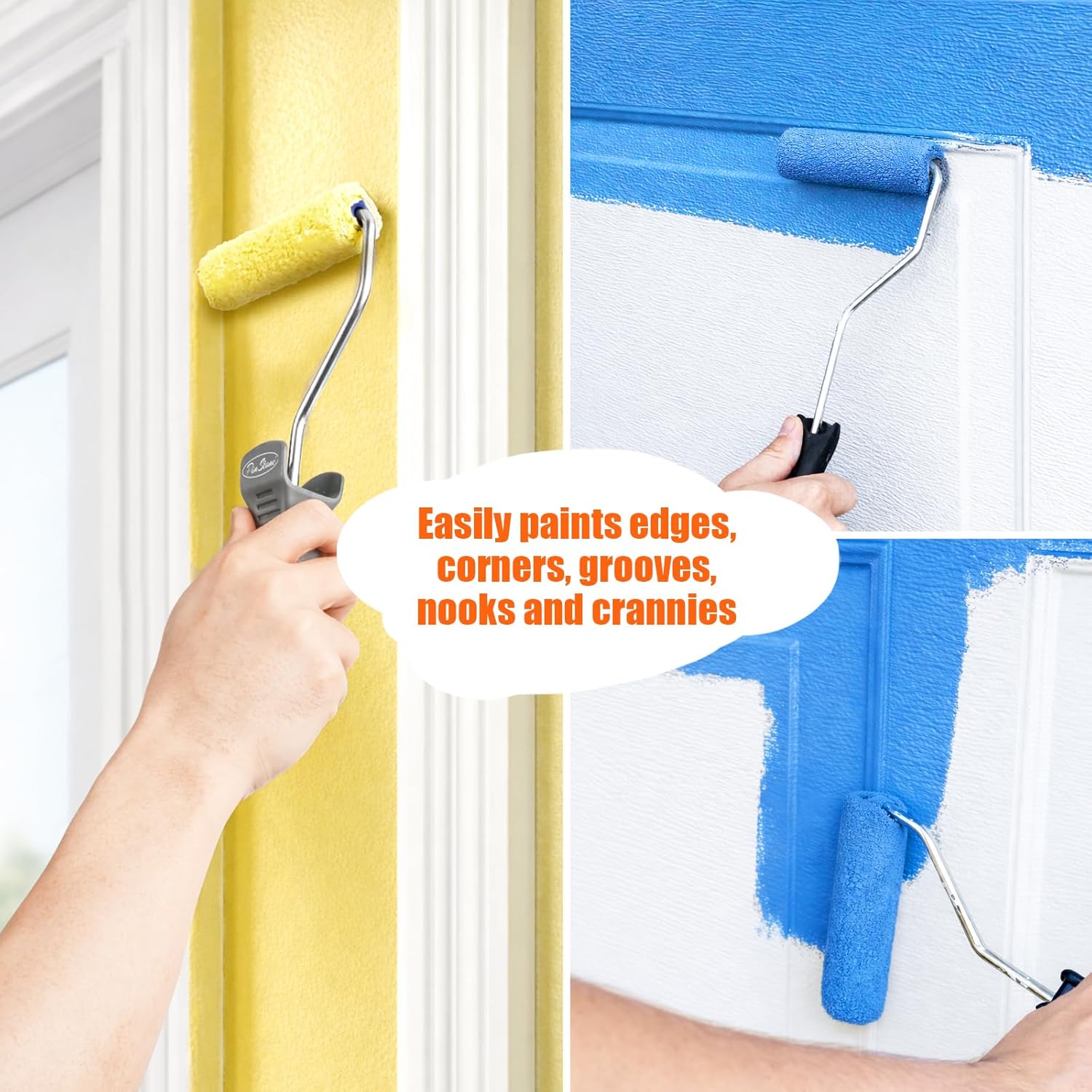 100pcs 4 Inch Microfiber Paint Roller Covers, 1/3" Nap Mini Roller Refills, Lint-Free Small Paint Roller for Painting Walls, Cabinets, Doors, Furniture, Wood, Trim, All Paints and Stains