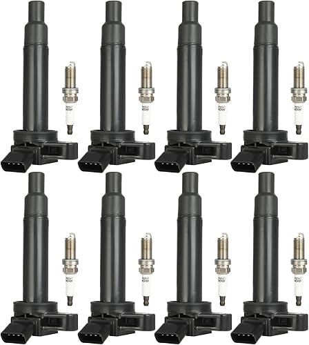 SELEAD set of 8 Ignition Coil Coils Pack iridium Spark Plugs for Toyota for Lexus for Land Cruiser Sequoia LX470 4.7L V8 UF493 UF-230 IC573