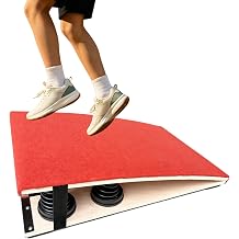 Red Gymnastics Springboard for Training, Jumping Board Bouncing Equipment with Non-Slip Surface, Indoor Outdoor Vault Training Mat for Beginners