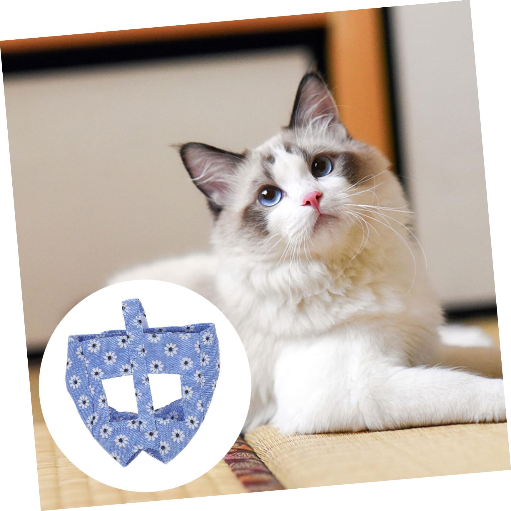 HEALEEP Cat Mouth Mask Breathable Fabric Biting Cat Face Cover for Grooming Nail Trimming