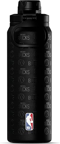 Miniatura 2 de Hydrapeak x Milwaukee Bucks - Botella de agua activa con licencia oficial de la NBA de 26 onzas con tapa de pico y asa, reutilizable, acero