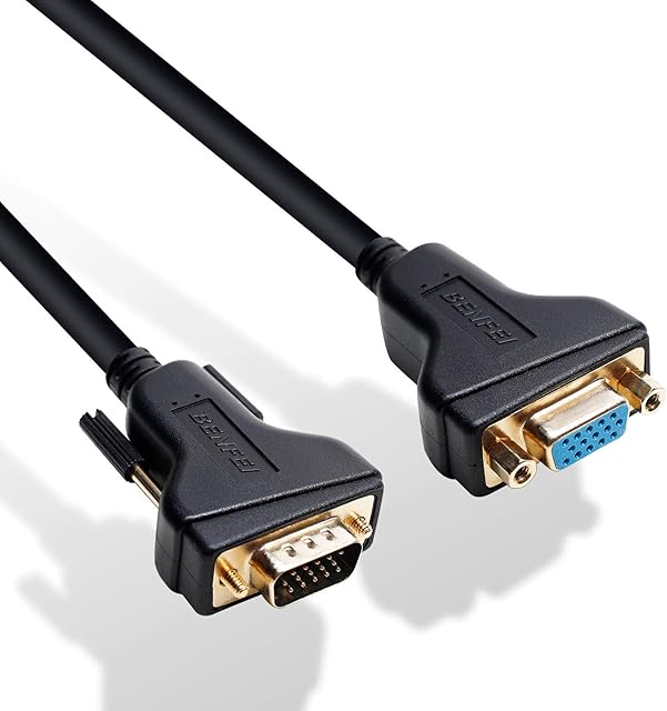 BENFEI Przedłużacz VGA, kabel VGA męski na żeński, 1,8 metra/6 stóp