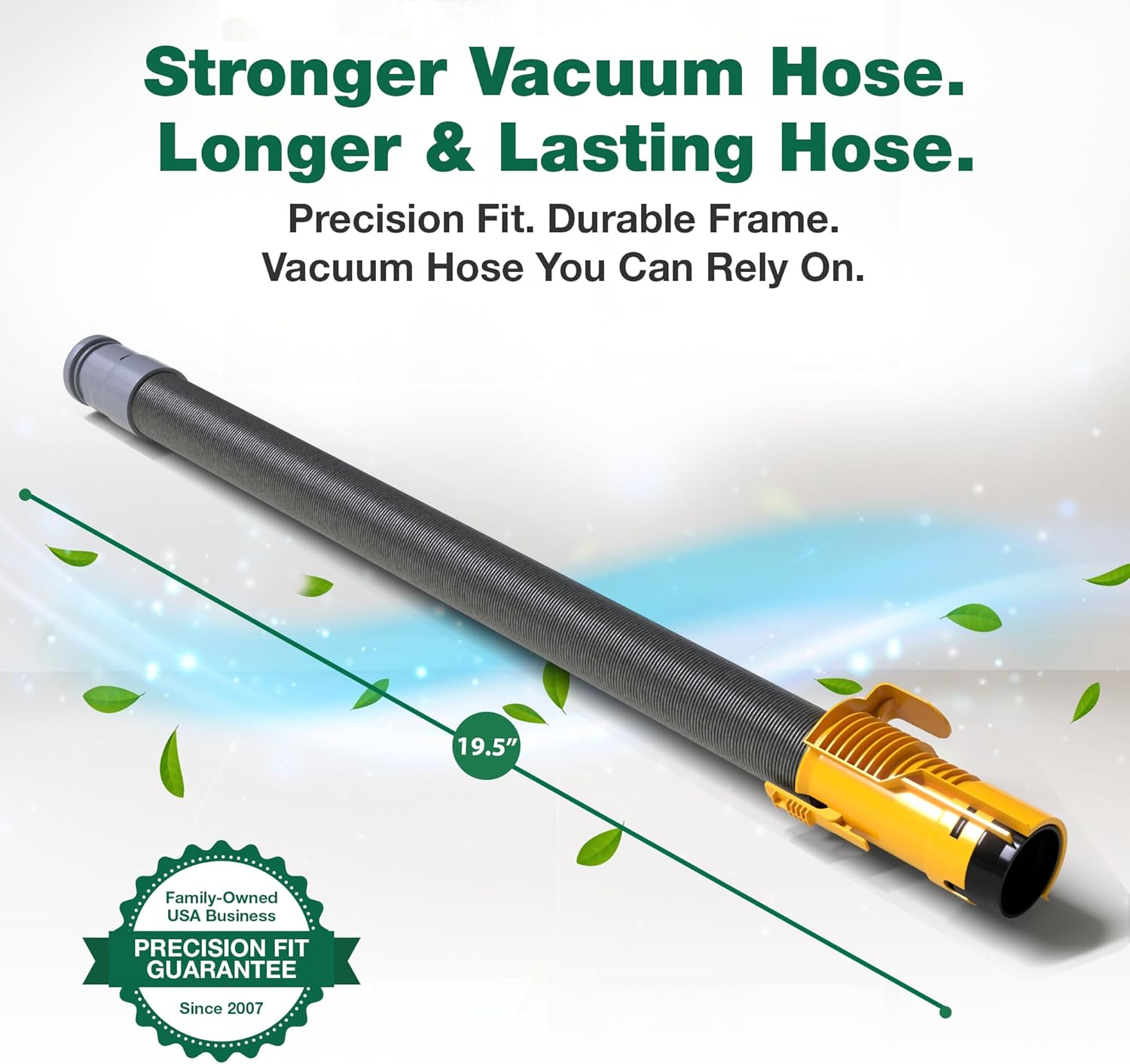 Crucial Vacuum Compatible With Dyson DC07 All Floors Hose Silver/Yellow No. 904125-51