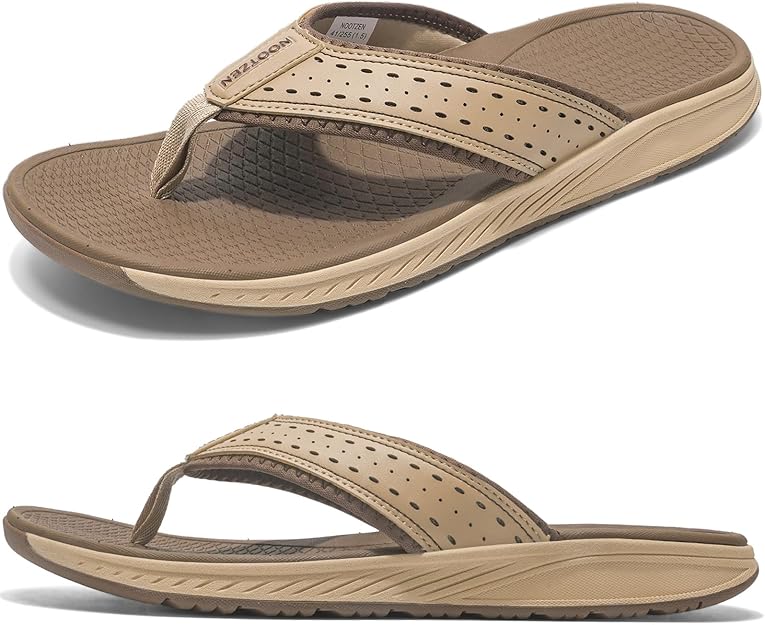 Nootzen Flip Flop Thong Athletic Summer Sport Sandals with Arch Support Outdoor Summer Beach