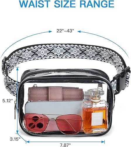 Miniatura 3 de Telena Riñonera transparente para eventos de estadio, bolso cruzado aprobado para conciertos