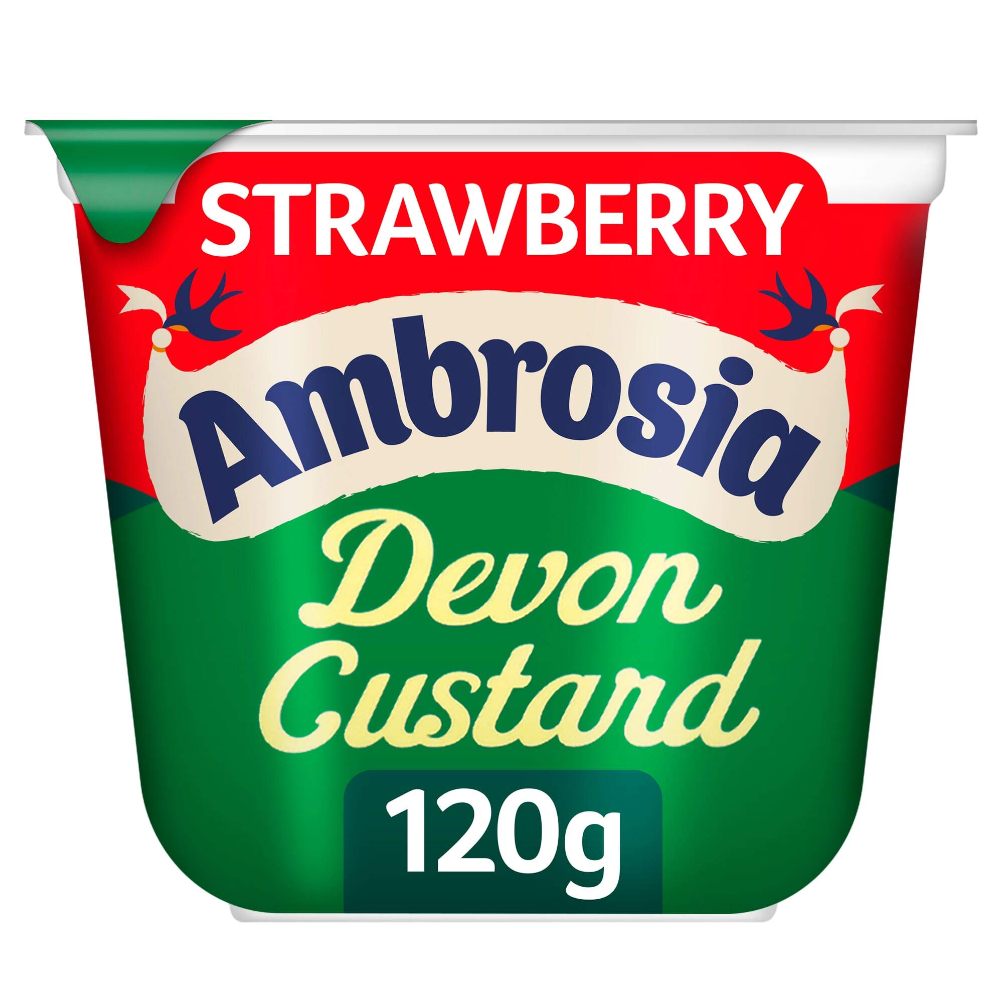 Ambrosia Strawberry Flavour Custard Pots - Pack Size = 12x120g