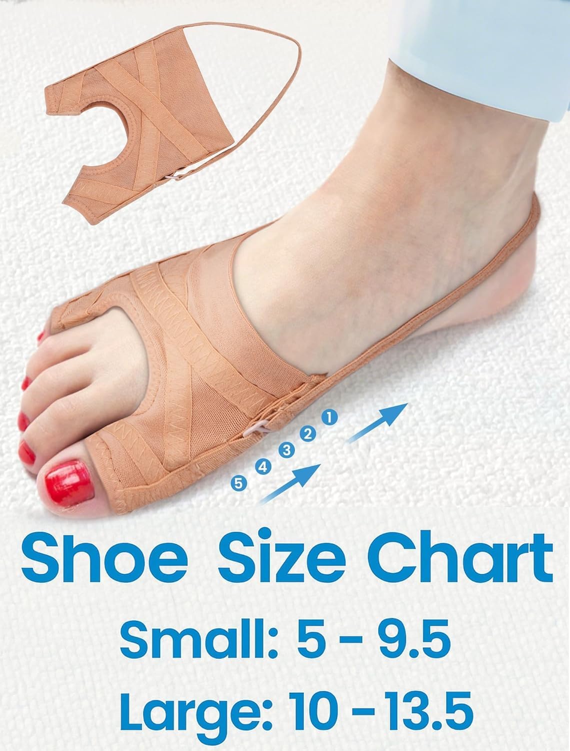Bunion Corrector for Women & Men, Breathable Toe Straightener for the Thumb and Little Toe, Comfortable & Adjustable for Day/Night Use, Bunion Relief Splint(1 Pair) - Image 2