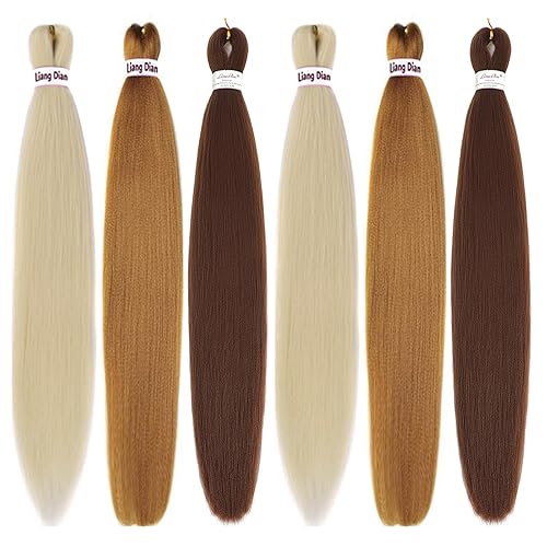 Miniatura 9 de Liang Dian Cabello trenzado profesional preestirado de 12 pulgadas, 8 paquetes de cabello sintético negro natural con ajuste de agua caliente (12