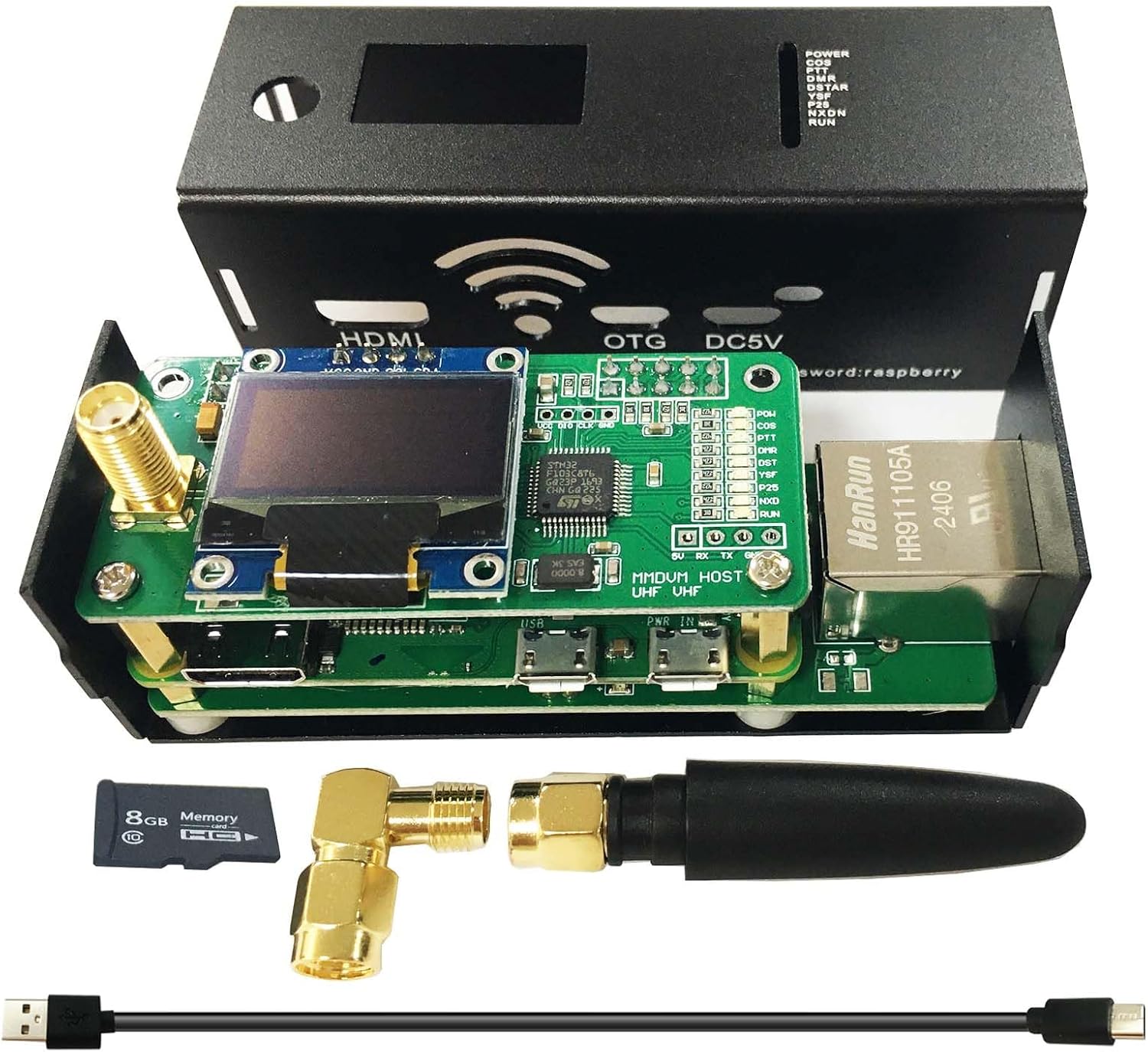 2025 Upgraded 4.2 MMDVM DMR Dstar YSF Hotspot Spot Radio WiFi WLAN Port Digital Voice Modem Raspbery P Zero W Two Color Screen Pi-Star