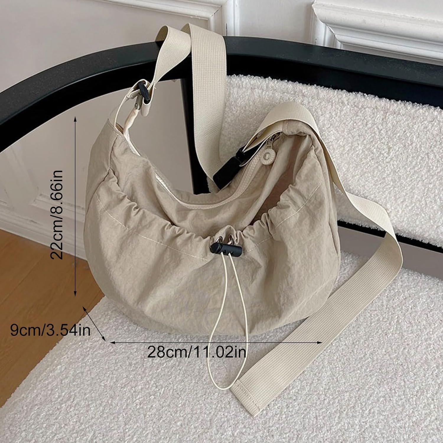 Women Nylon Crossbody Bag Large Capacity Shoulder Korean Styles Messengers Students Book For Travel Large Capacity Crossbody - Image 9