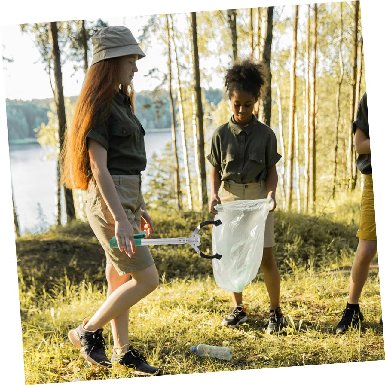 Healvian Müllgreifer Greifzange aus Kunststoff 40cm 2 Stück und Vielseitiger Anwendung mit Ergonomischem Kieferdesign und Abfallsammlung für Reinigung im Haushalt