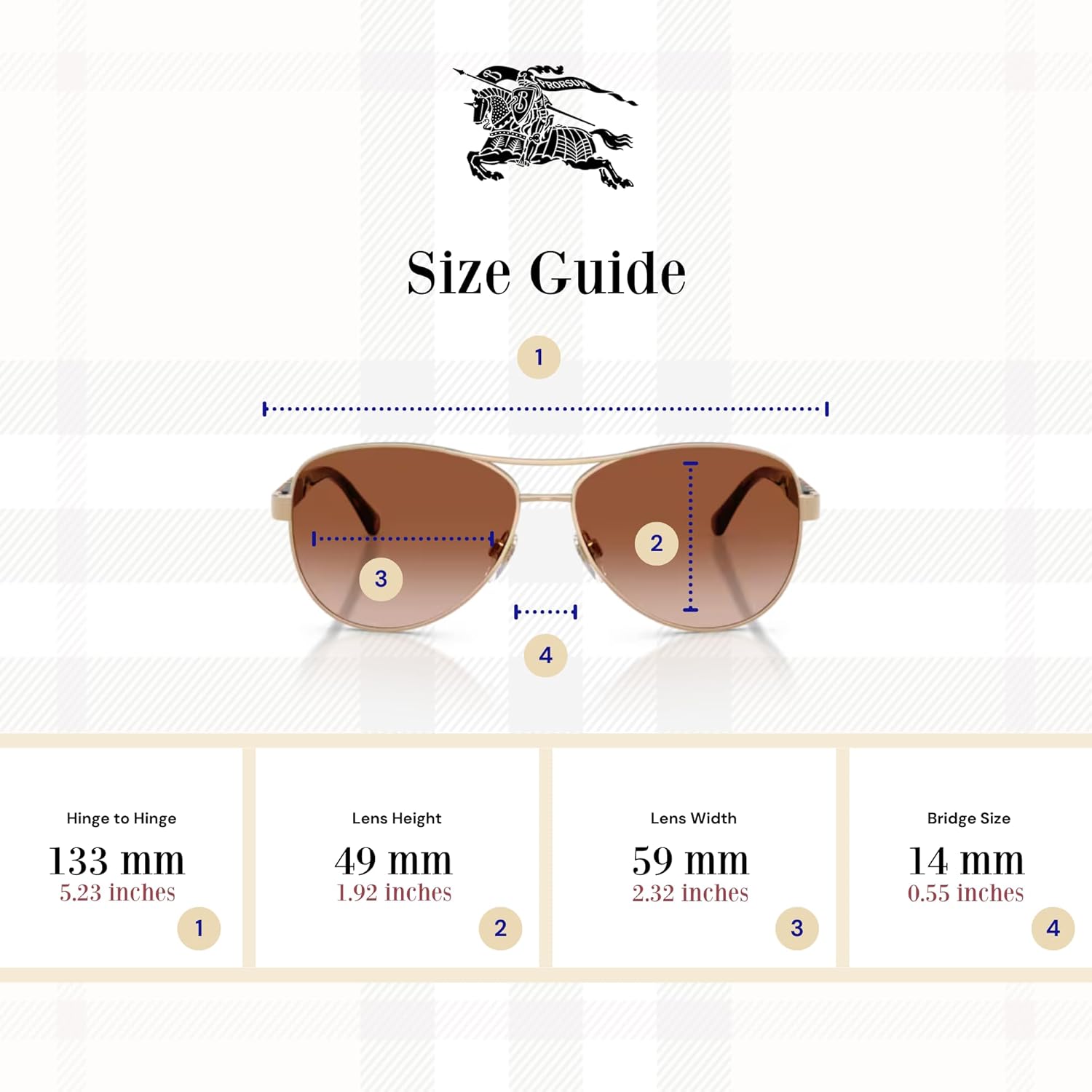 BURBERRY BE3080 Aviator Sunglasses For Women+BUNDLE with ACCESSORY EYEWEAR KIT - Image 3