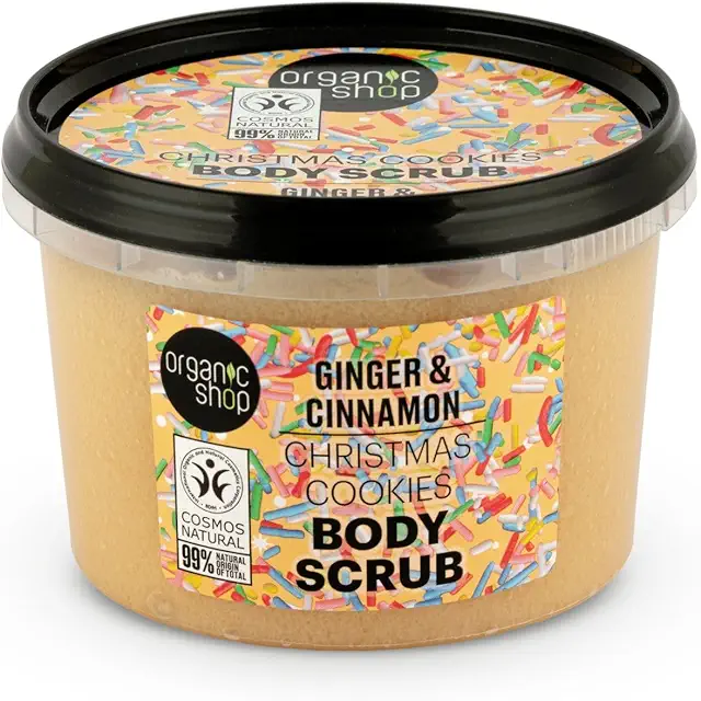 Organic Shop Christmas Cookies Körperpeeling mit Ingwer und Zimt - Körperpeeling, 250 ml