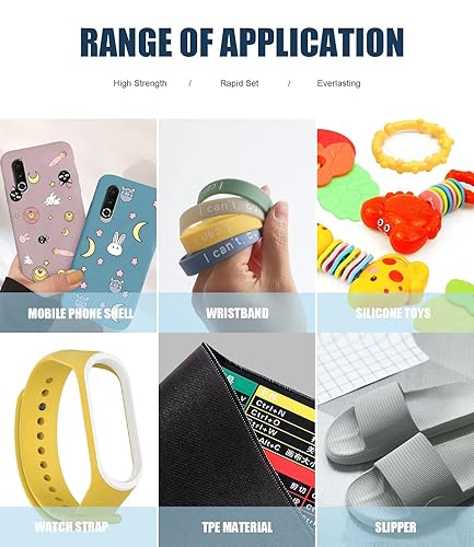 Miniatura 3 de Pegamento de silicona de 0.71 oz, pegamento para silicona, para unirse entre silicona y silicona, silicona y otros materiales. Súper pegamento