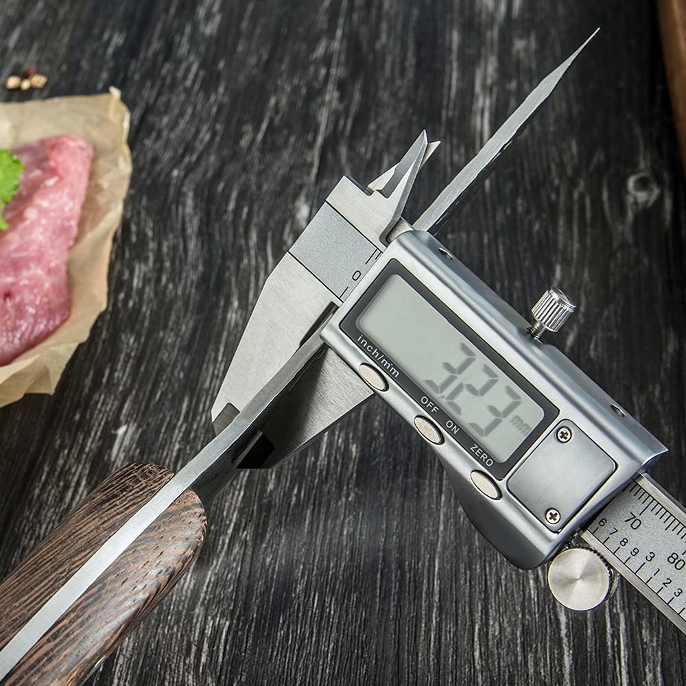 Boning Knife, Hand Forged Fish Carbon Knife For Cutting Meat 5cr15 Stainless Steel Full Tang Wood Handle Curved Blade Nonstick Slaughter Tool BY ZZYY (Color : Yellow)