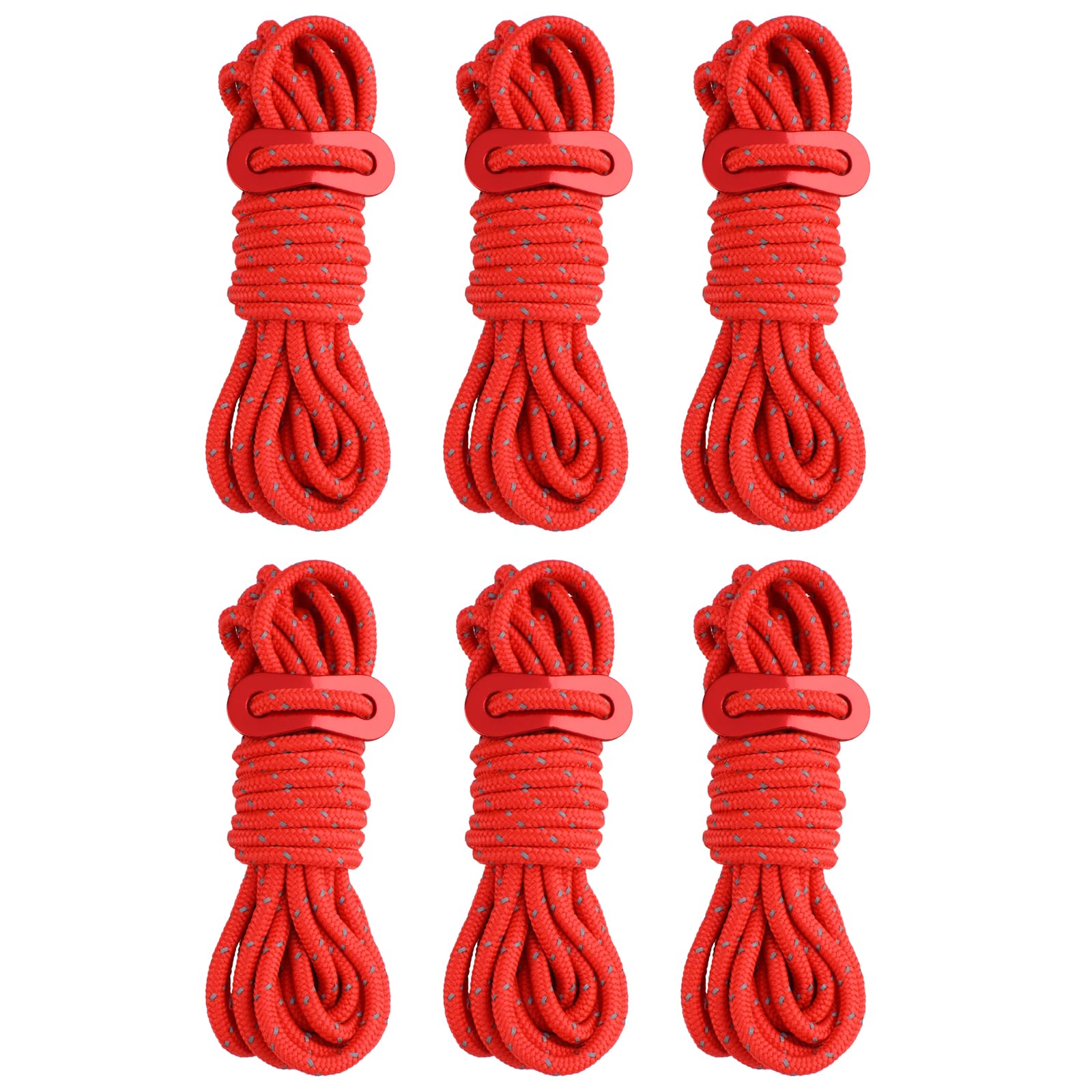 Corde Paracord Con Tenditori | 4mm X 4m | Riflettenti Per Tendaggi E Campeggio | Nylon Resistente - Foto 9