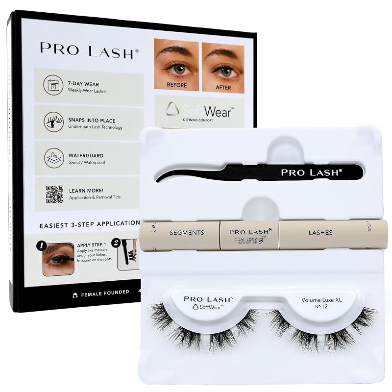 Kit de cílios em tufos Pro Lash SoftWear Mini Volume Luxe XL No. 12 Preto
